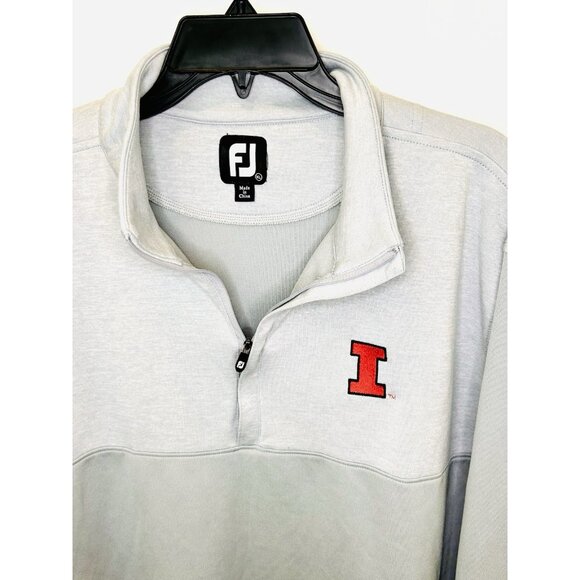 FootJoy Pullover Mens XL Gray Lightweight 1/4 Zip Performance Golf Pullover | Il - Picture 3 of 8
